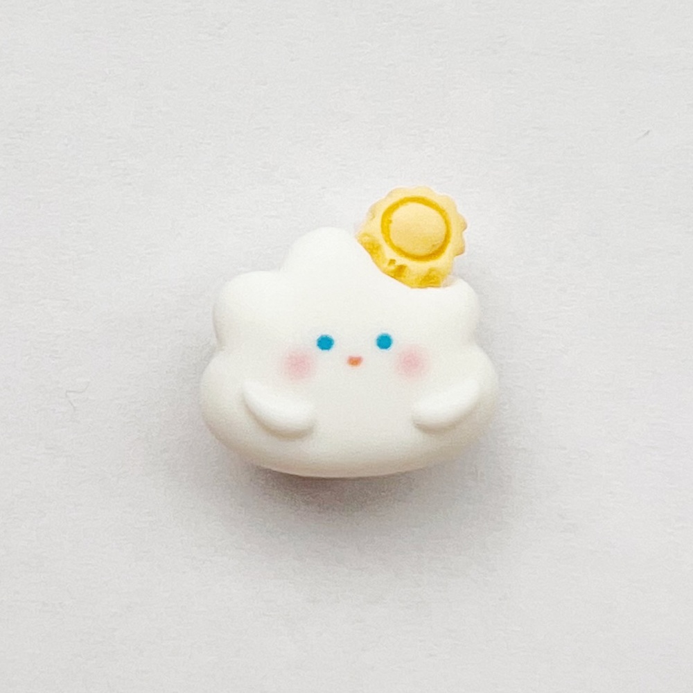 white cloud croc charm